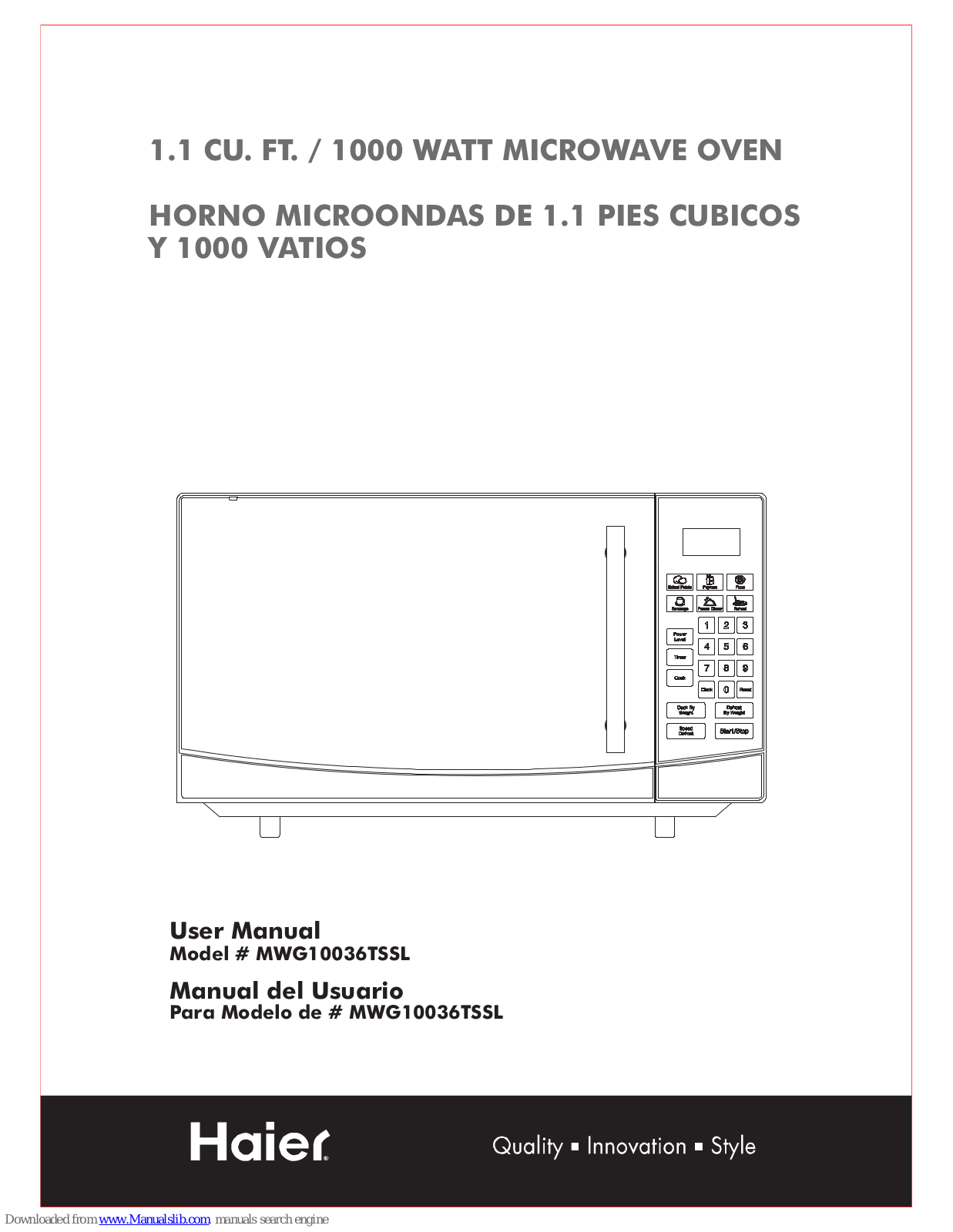 Haier MWG10036TSSL User Manual