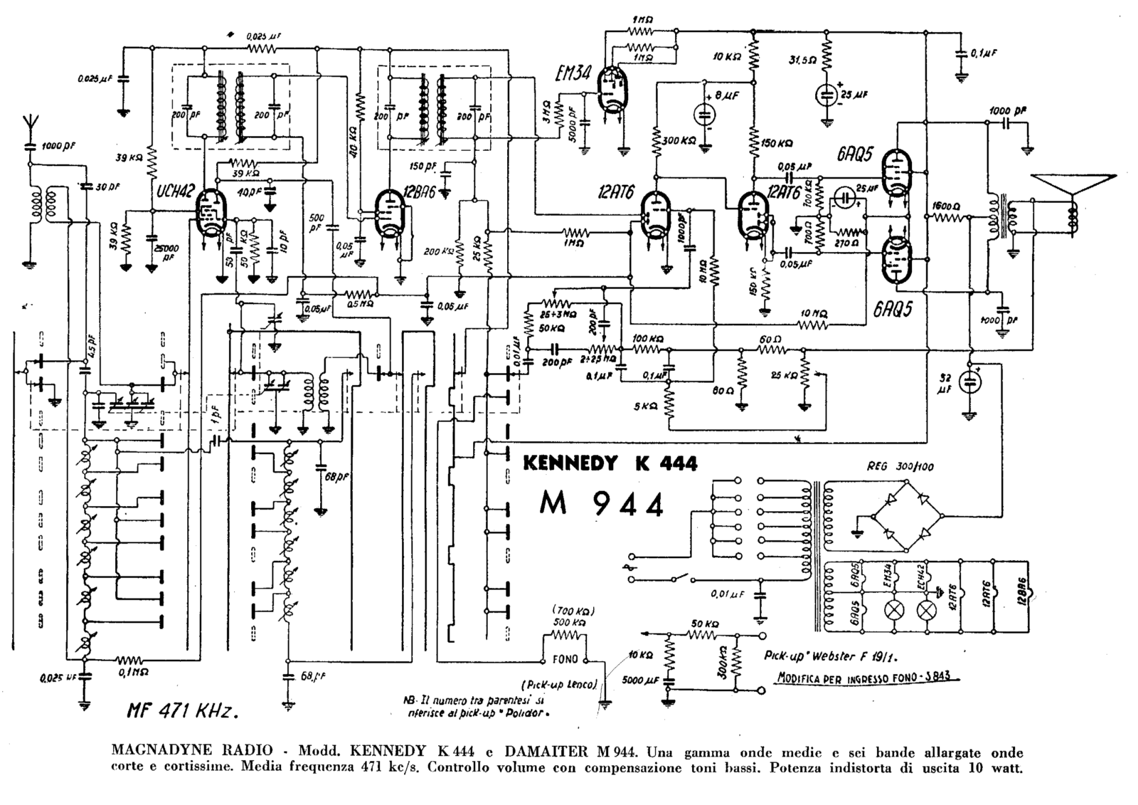 Damaiter m944, k444 schematic