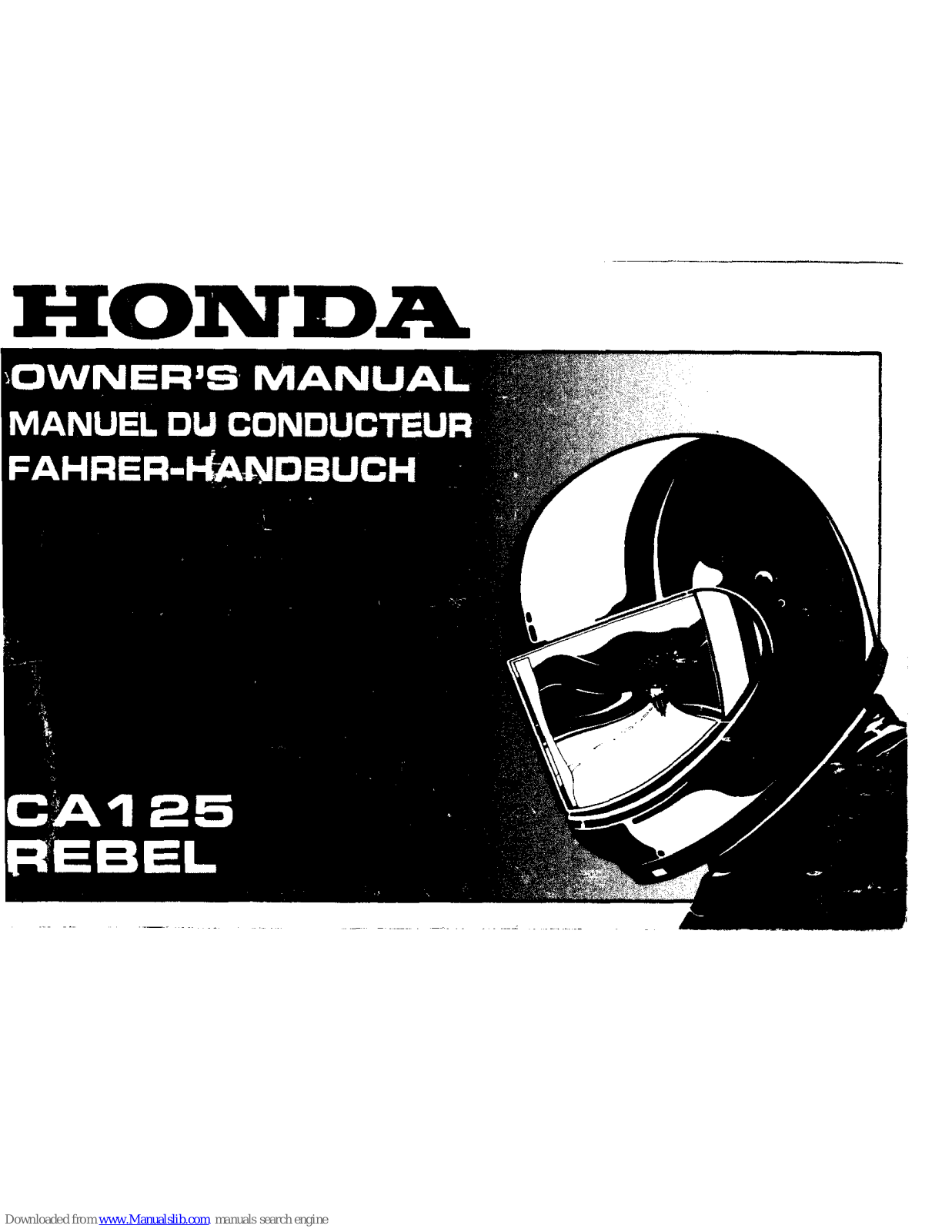 Honda CA125 Rebel Owner's Manual