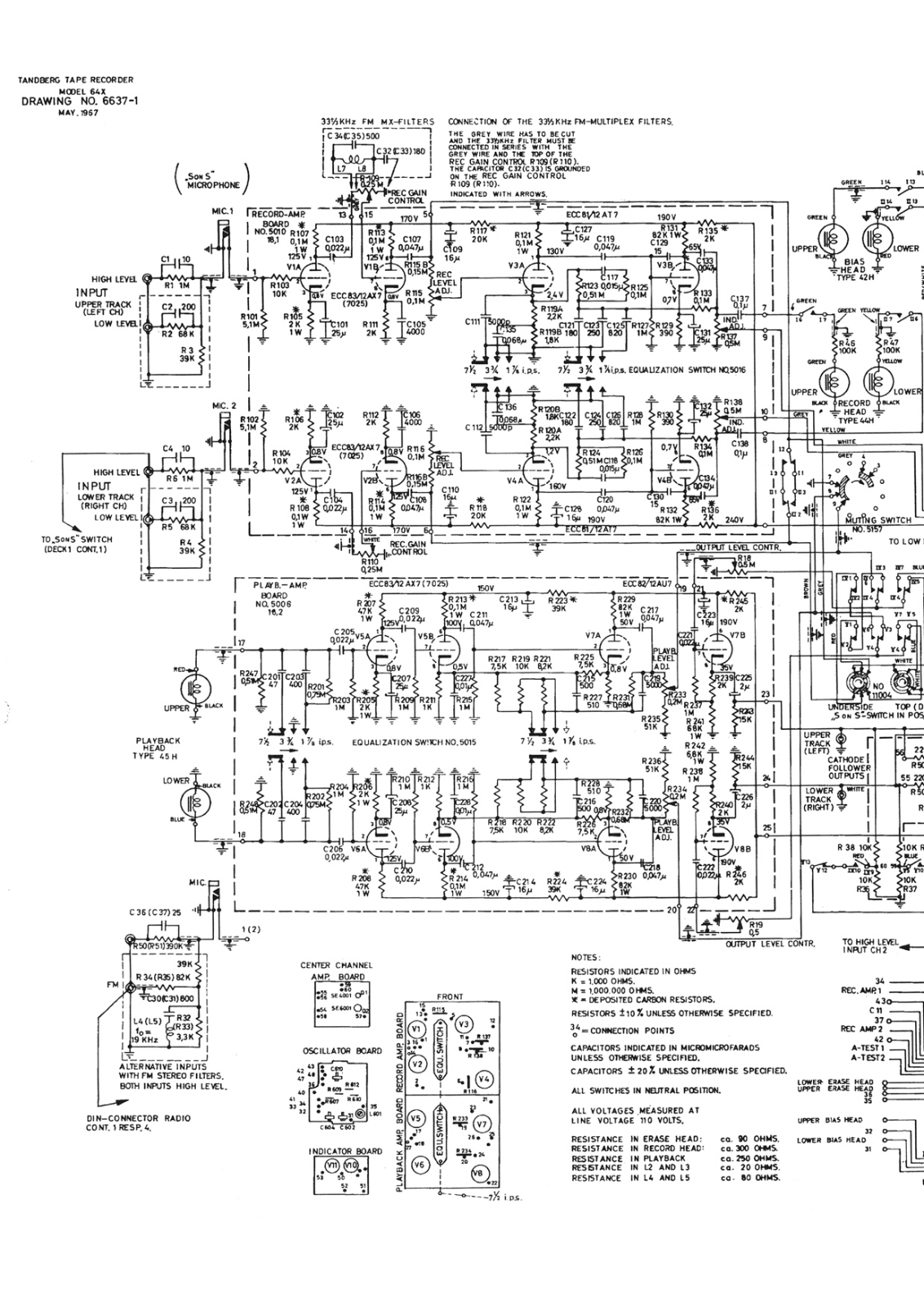 Tandberg 64-X Schematic