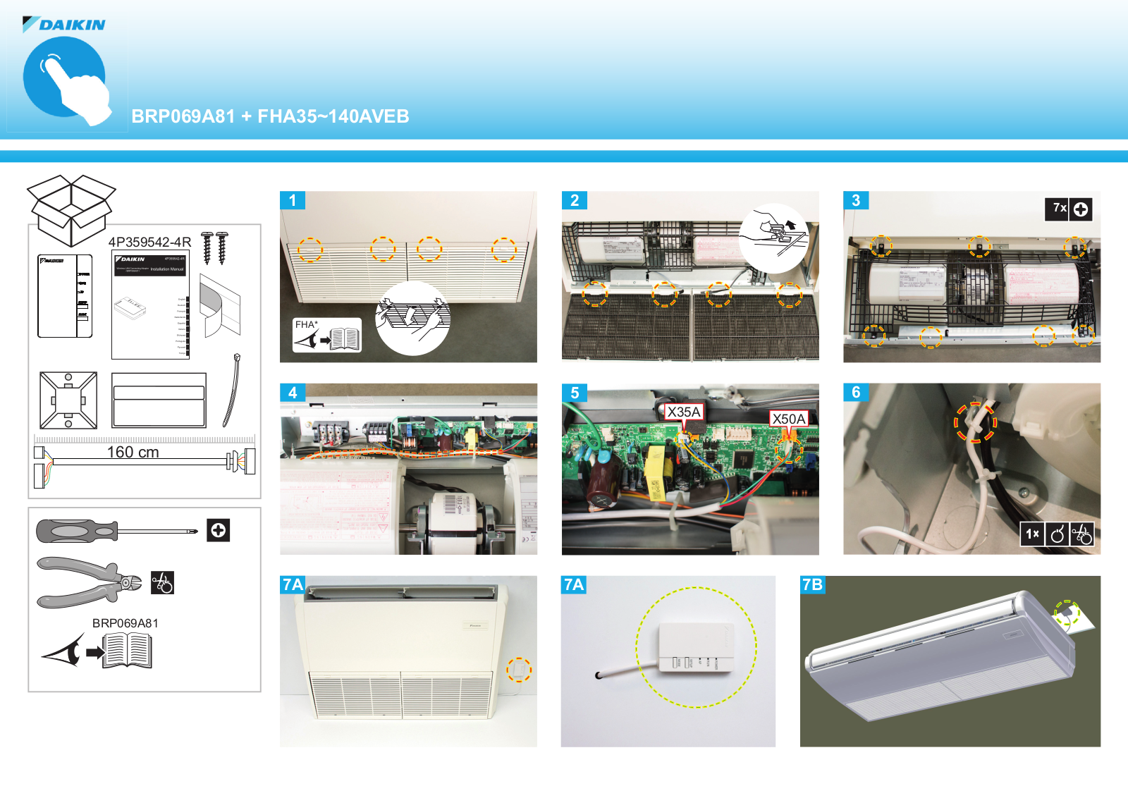 Daikin BRP069A81   FHA35~140AVEB Installation manuals