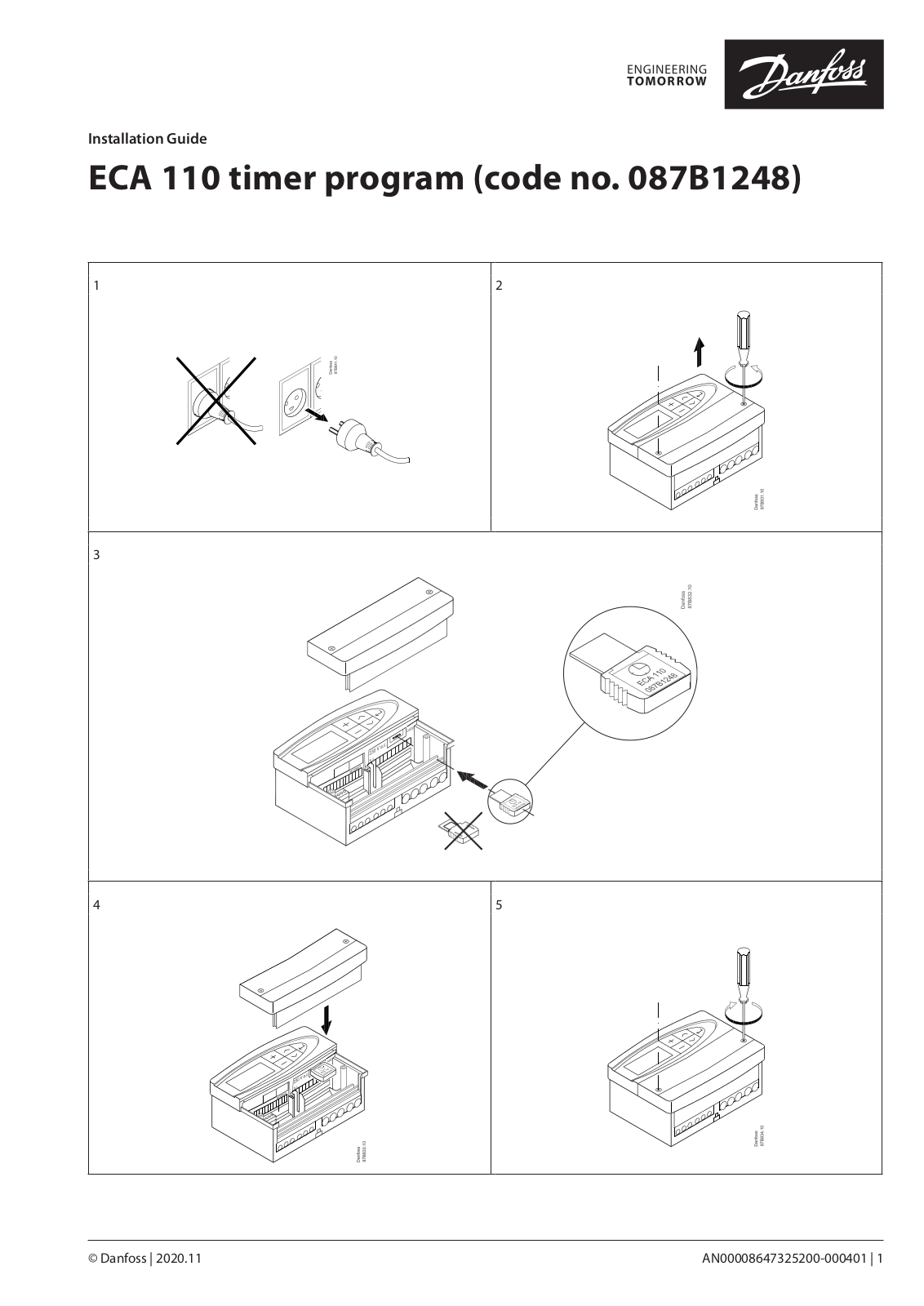 Danfoss ECA 110 Installation guide