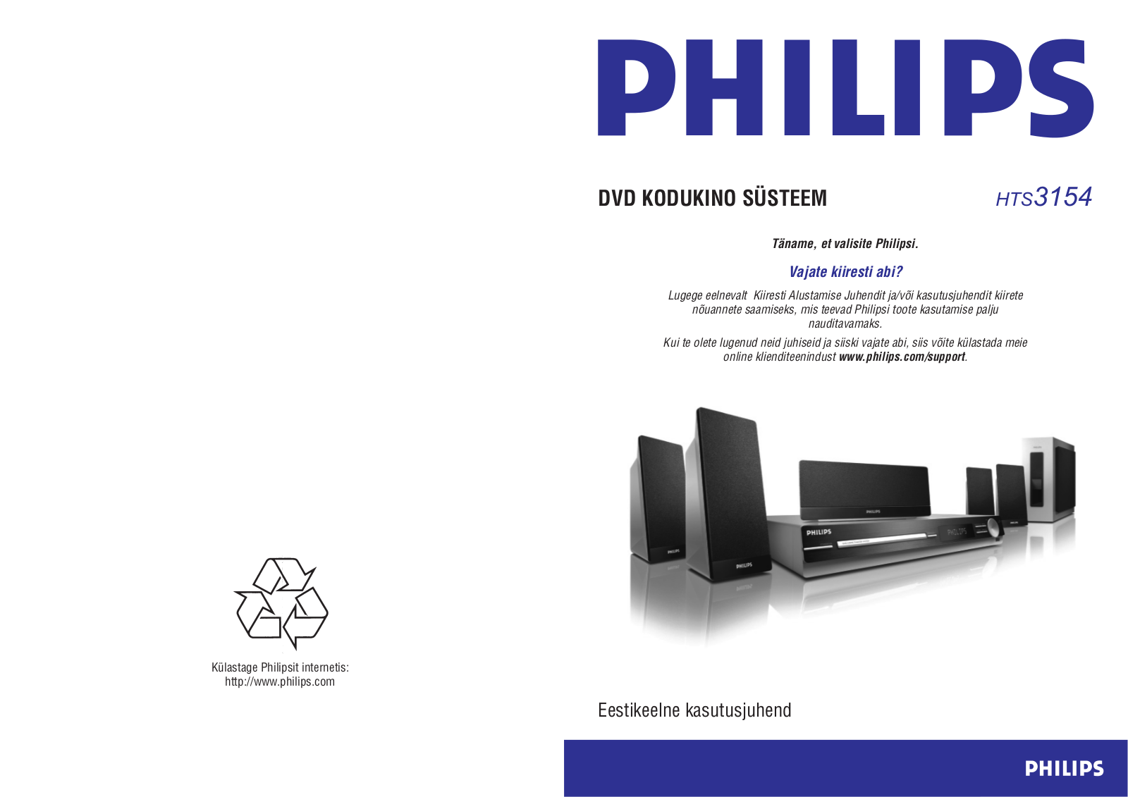 PHILIPS HTS3154 User Manual