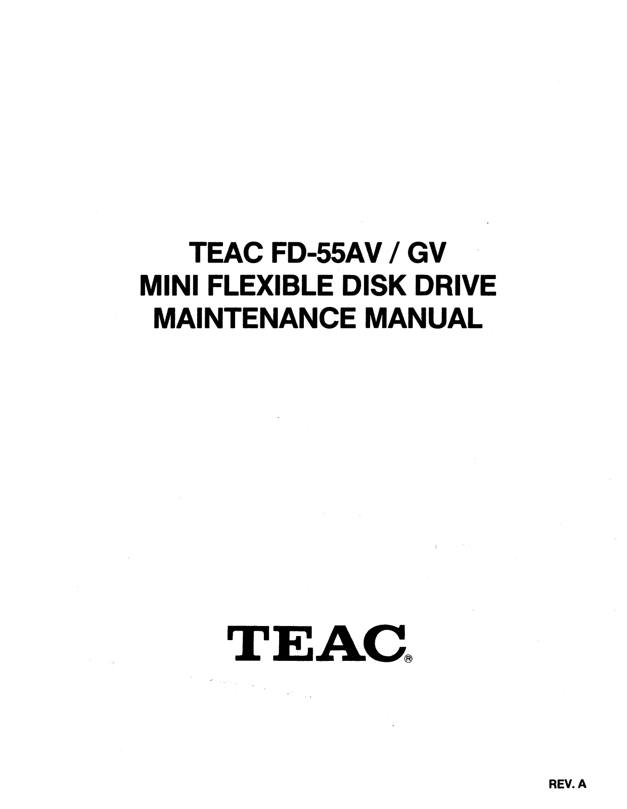 Teac FD-55-GV, FD-55-AV Service Manual - ManualMachine.com
