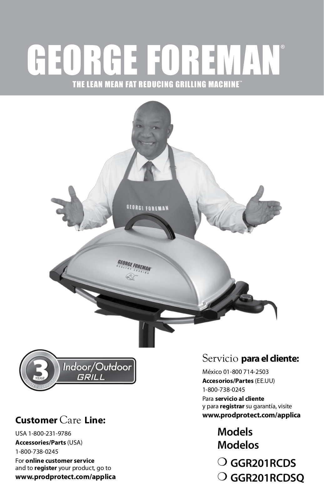 George Foreman Ggr201rcdr Owner's Manual