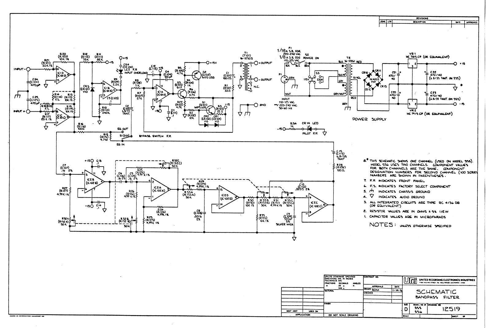 JBL UREI 555, UREI 556 User Manual