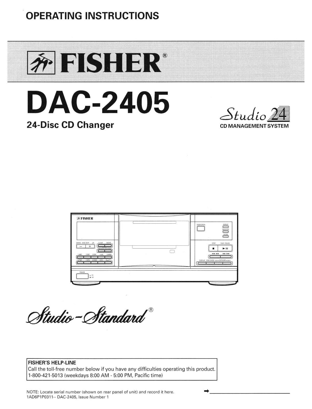 Fisher DAC-2405 Owners Manual