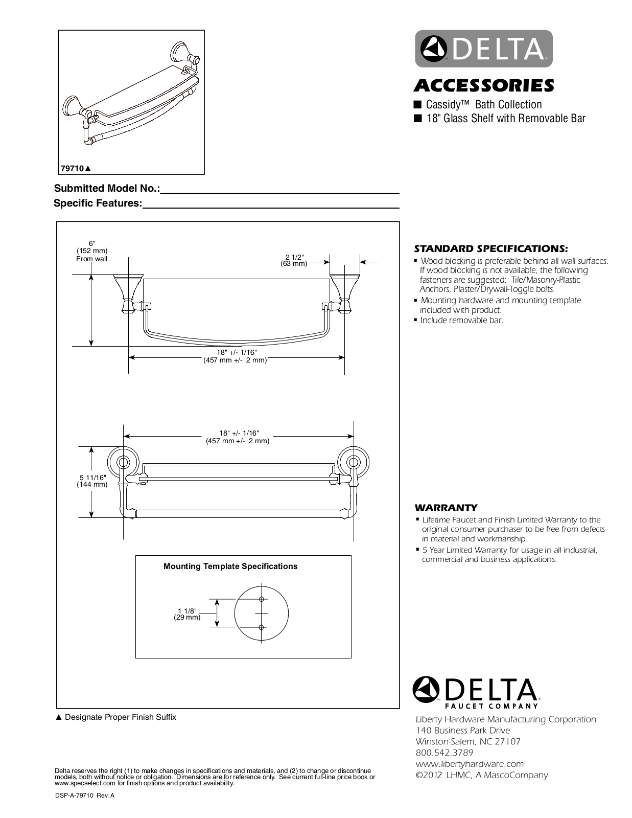 Factory Direct Hardware 79710 User Manual