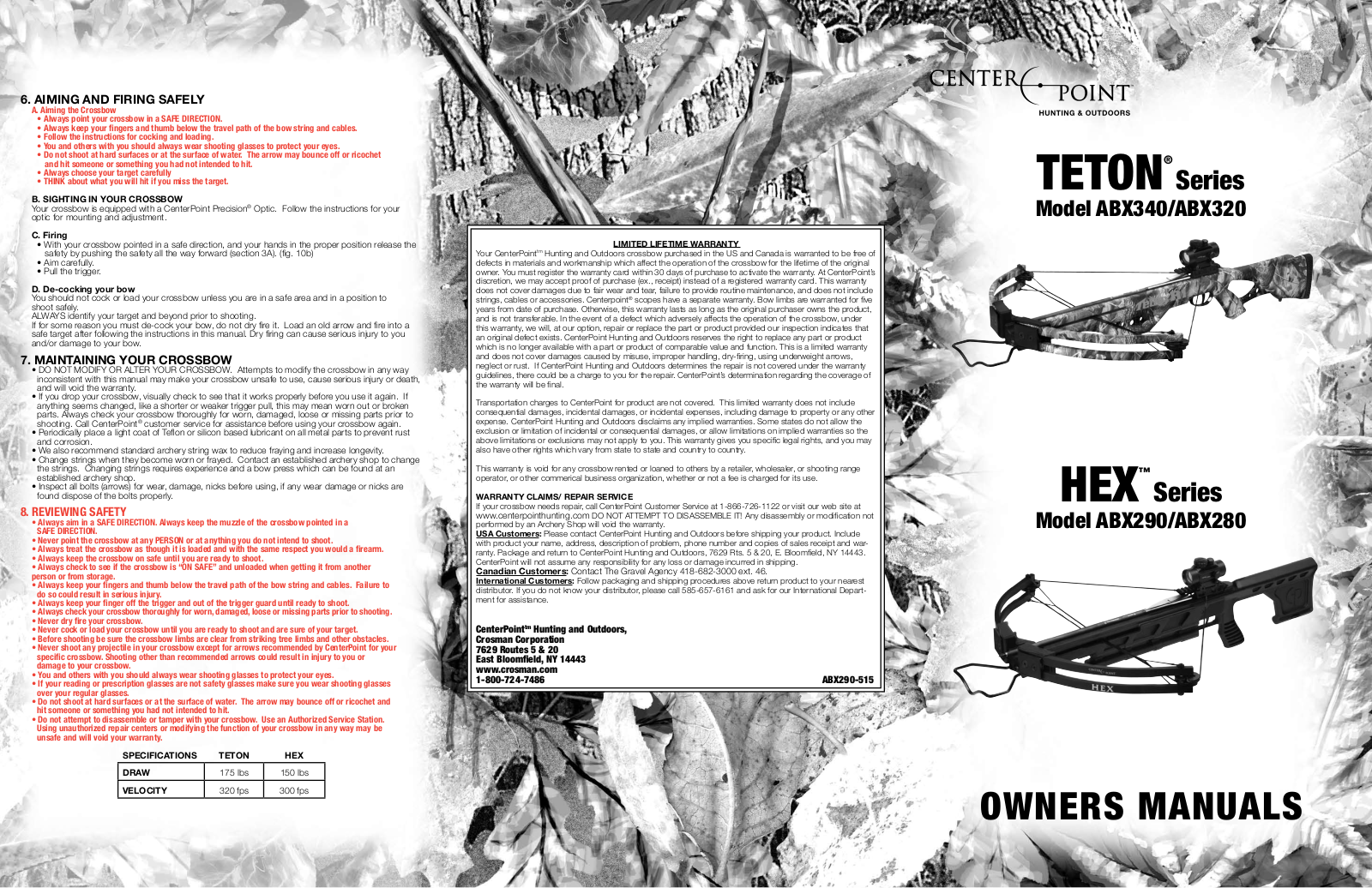 Crosman ABX340 User Manual