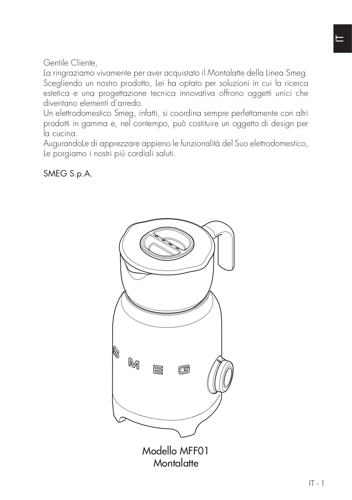 Smeg MFF01 User Guide