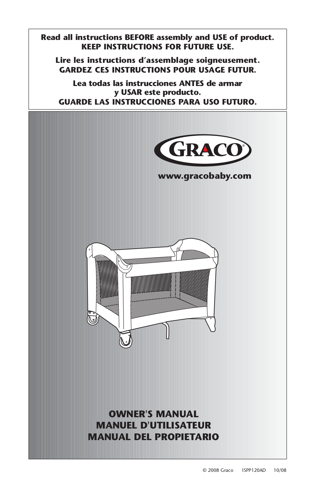 Graco Pack n Play ISPP120AD, Pack n Play 1751557 User Manual