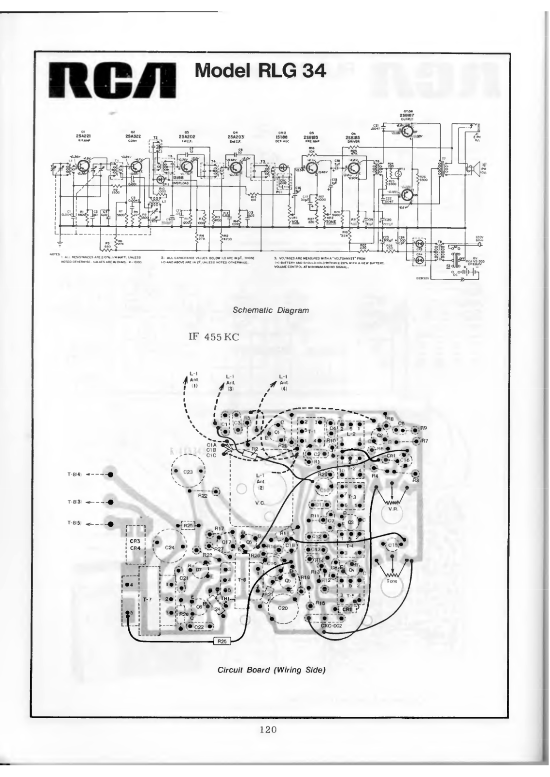 RCA RLG34 Schematic