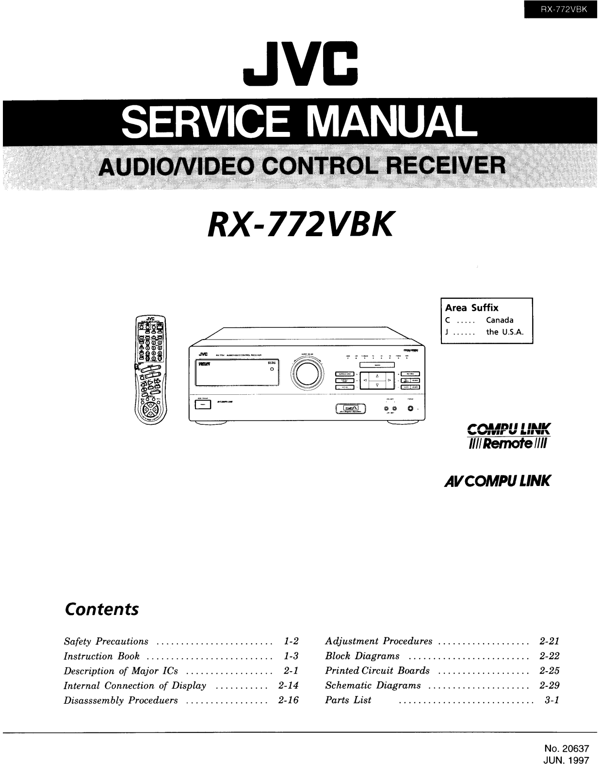 JVC RX-772VBK Service Manual