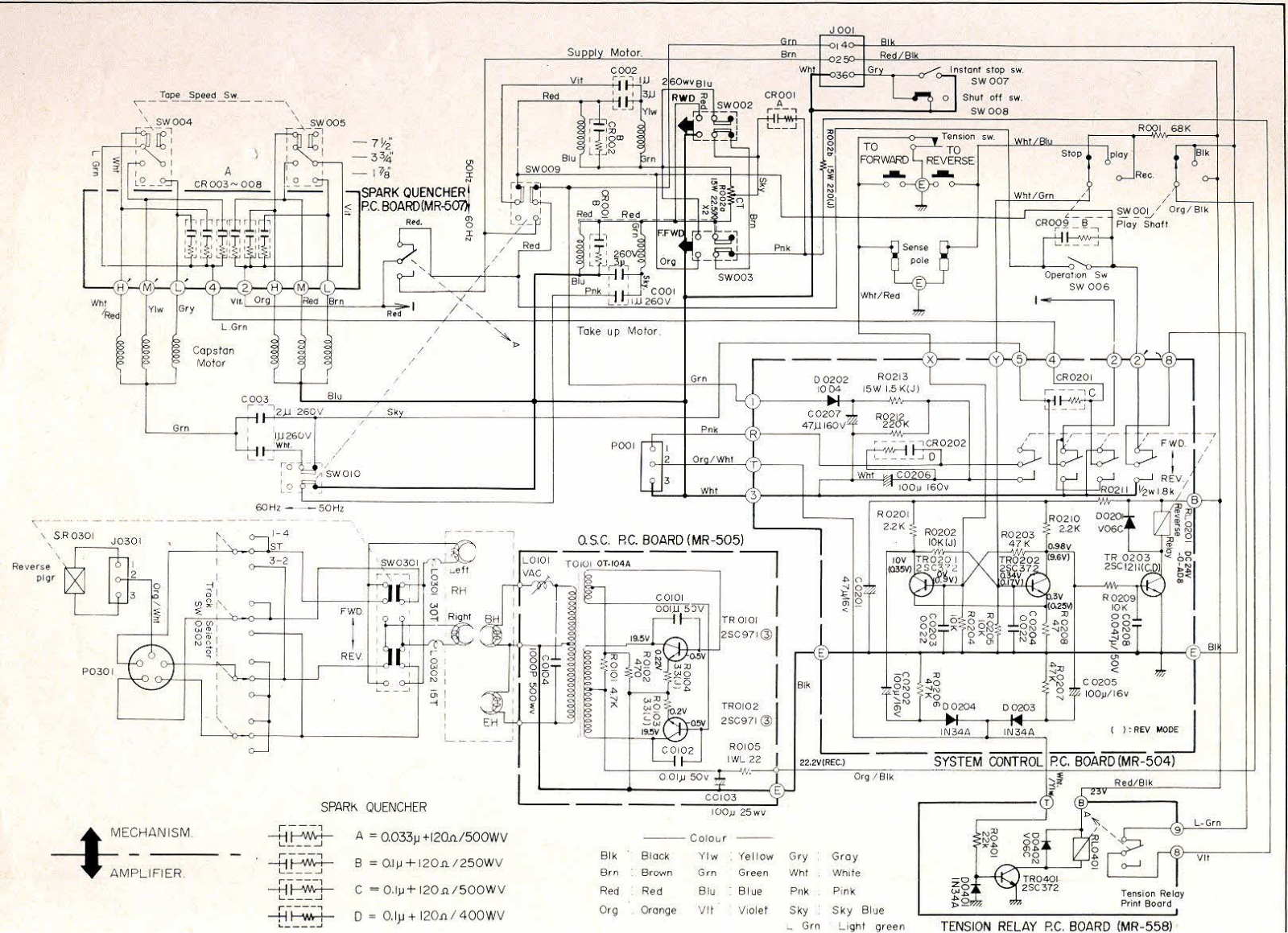 Akai X-201-D Schematic