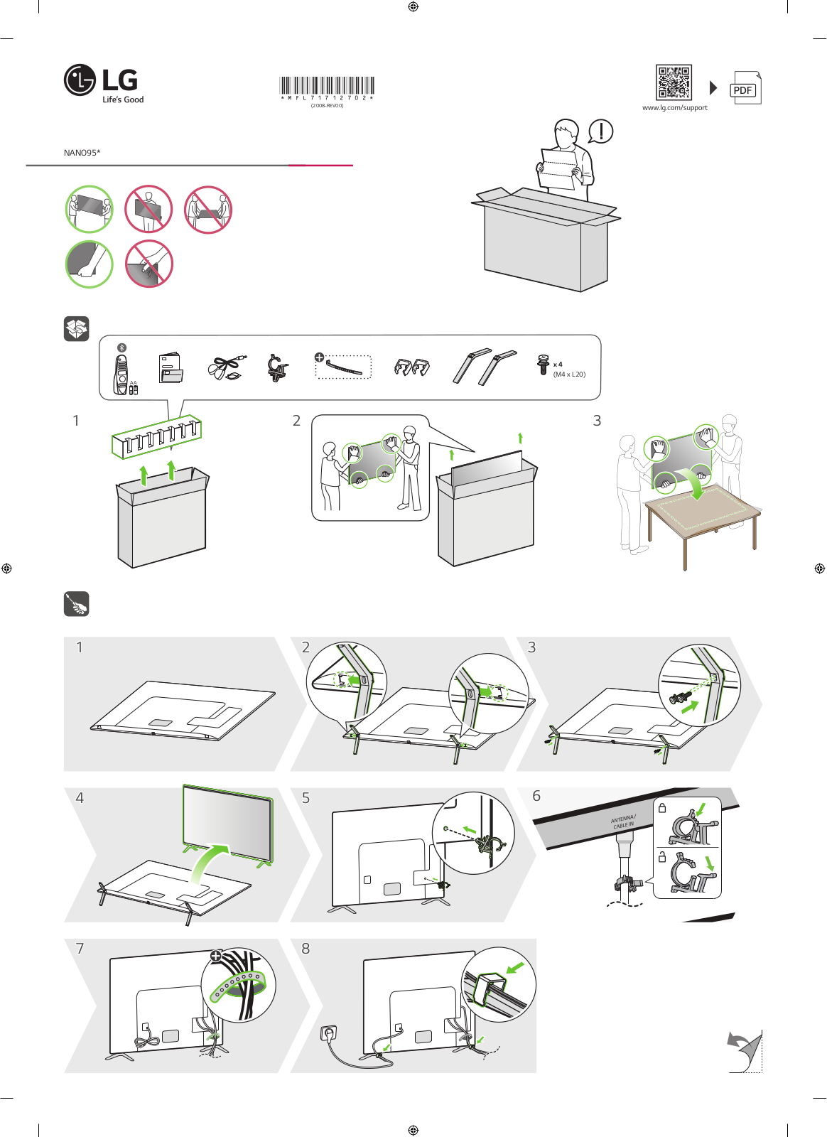 LG 55NANO956NA, 55NANO953NA, 55NANO959NA Quick Setup Guide