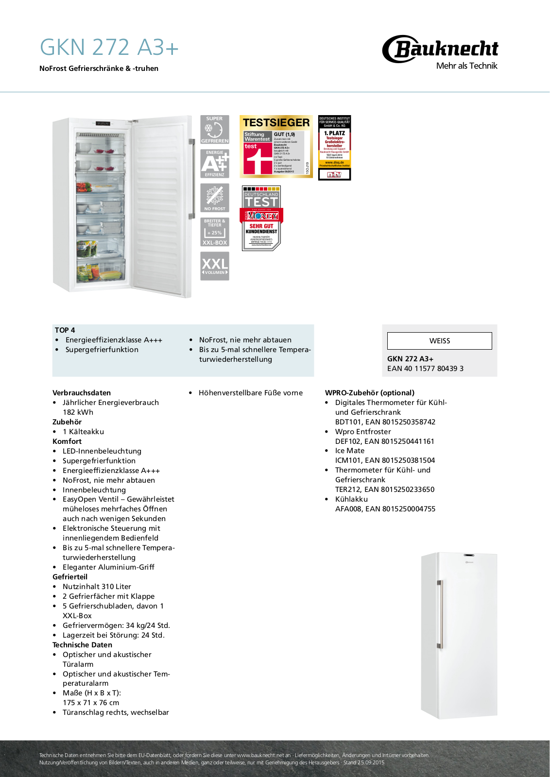 BAUKNECHT GKN 272 operation manual