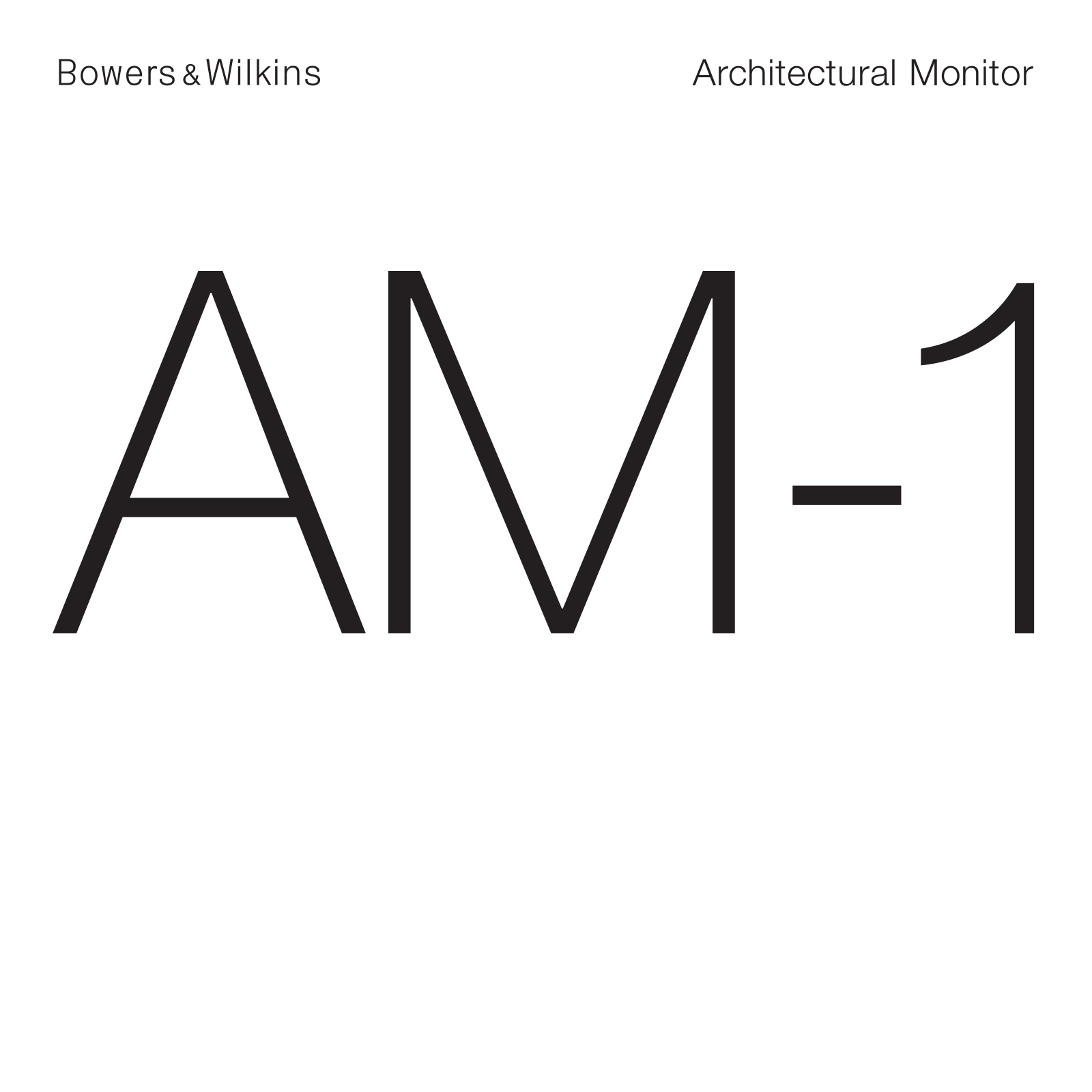 Bowers & Wilkins AM-1 User Manual