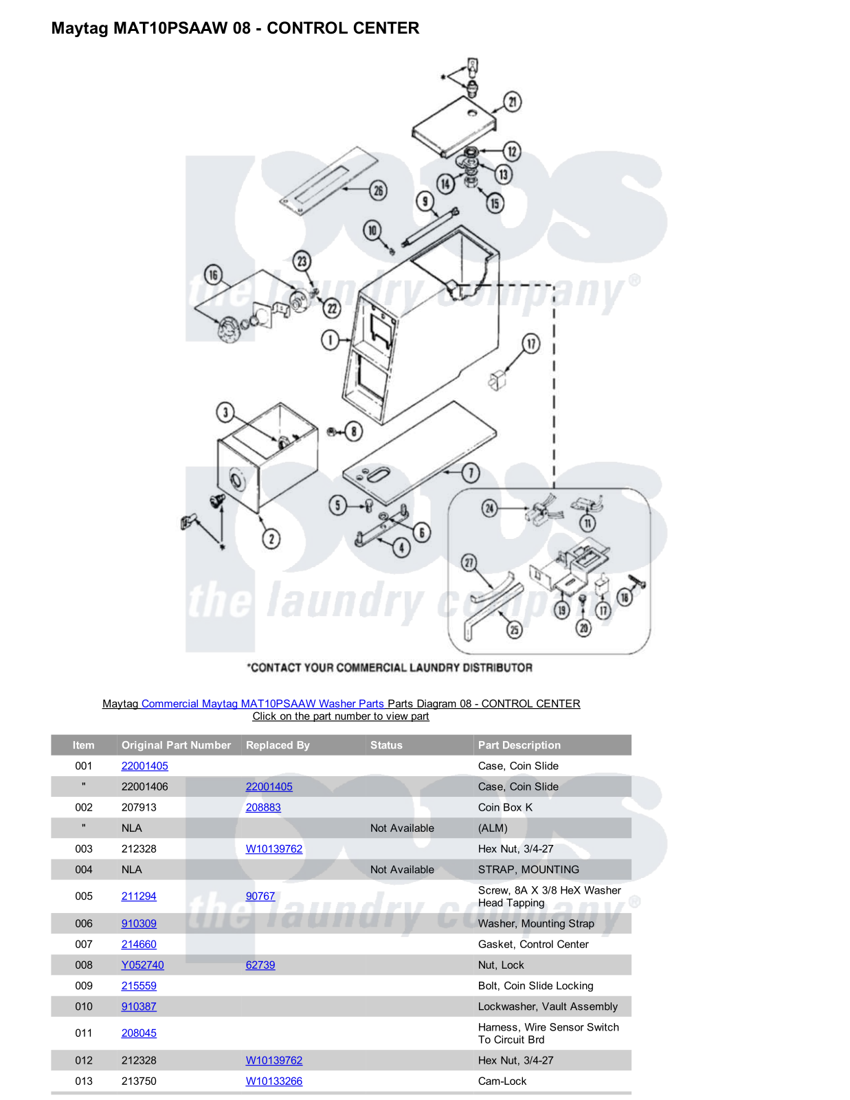 Maytag MAT10PSAAW Parts Diagram