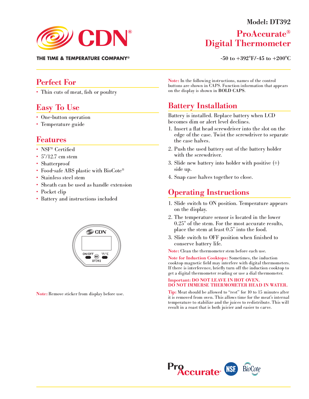 CDN DT392 User Manual