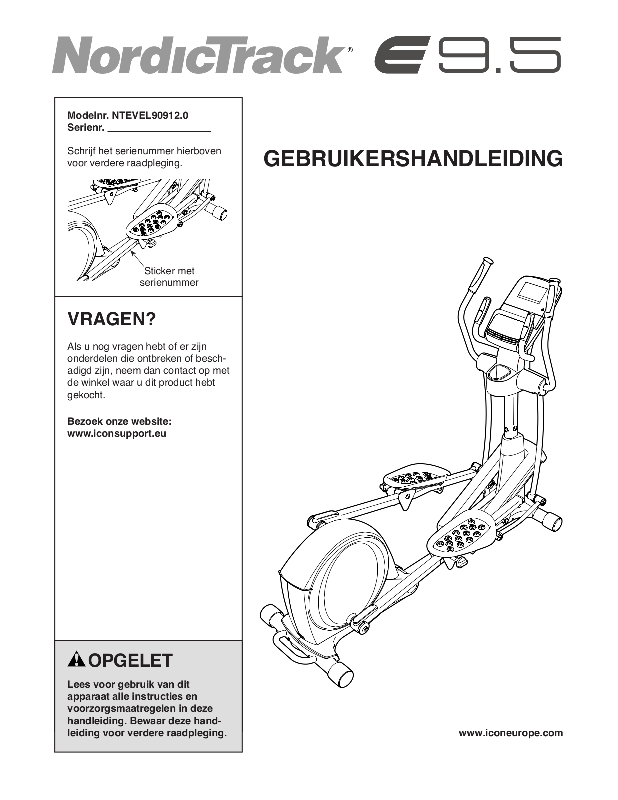 NordicTrack NTEVEL909120 Owner's Manual