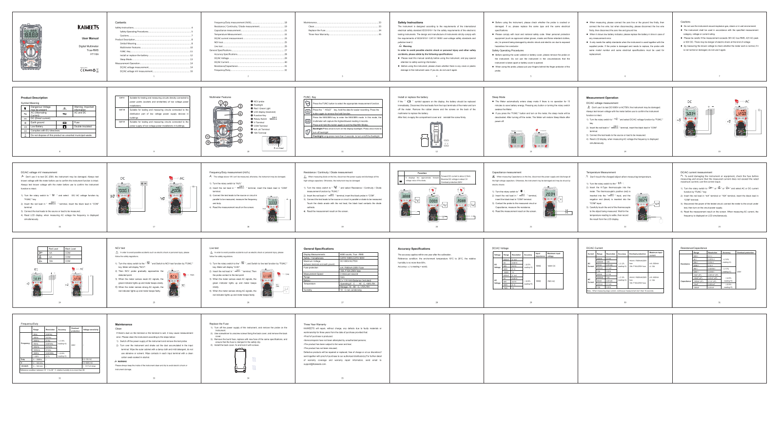 Kaiweets HT118A User Manual