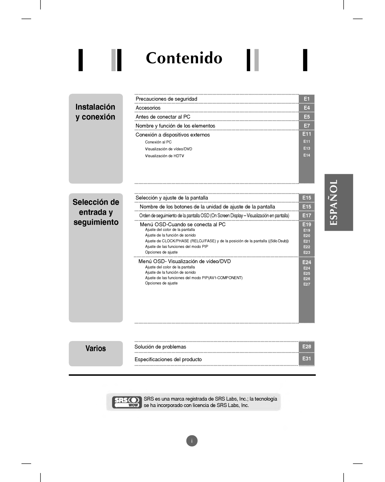 Lg L193SA User Manual