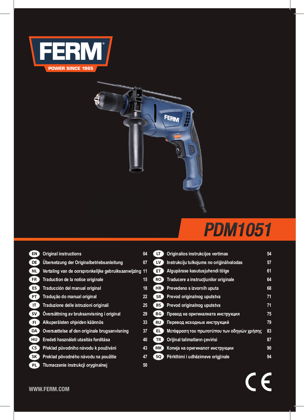 FERM PDM1051 User Manual