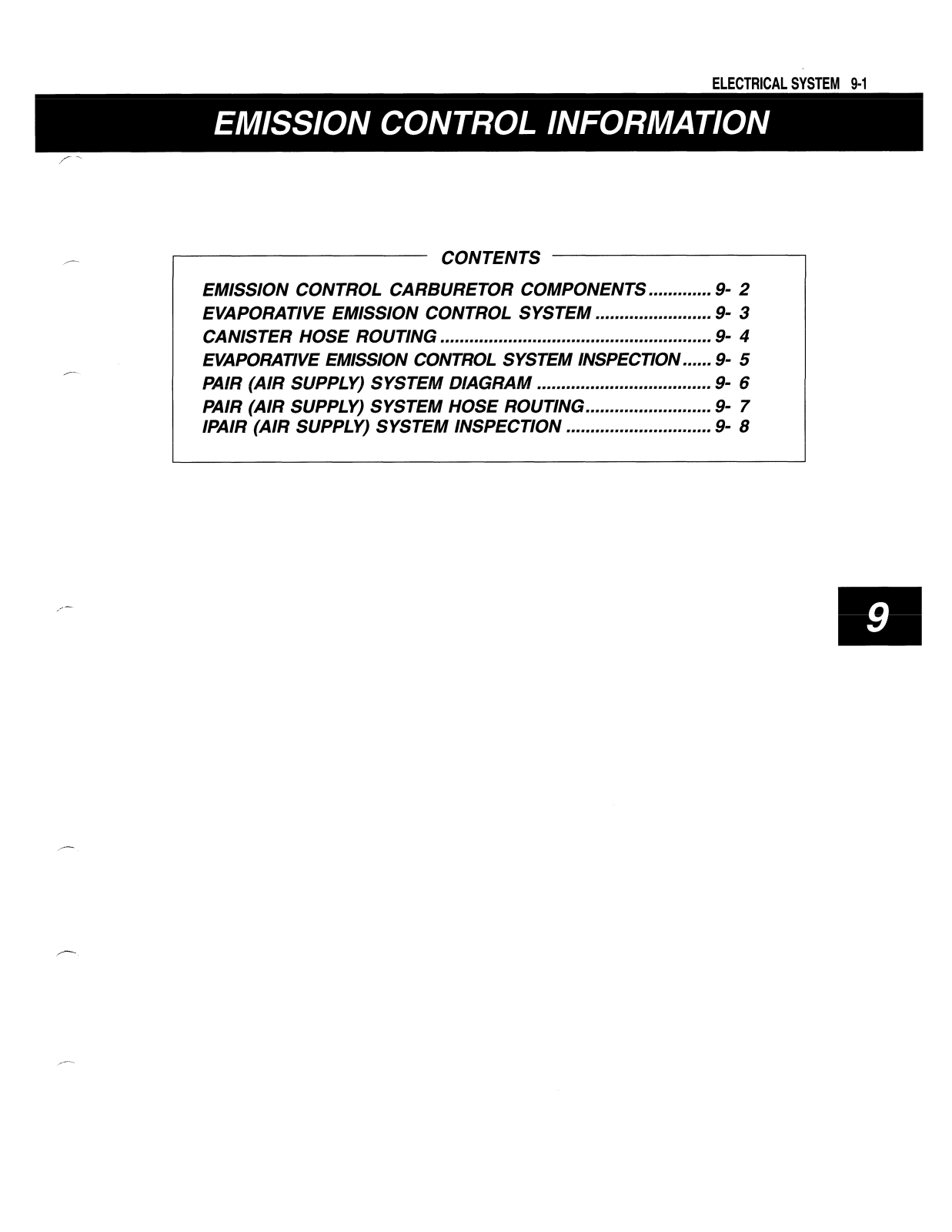 Suzuki SV650 Service Manual 9 10 Emission Control Info, SV650Y