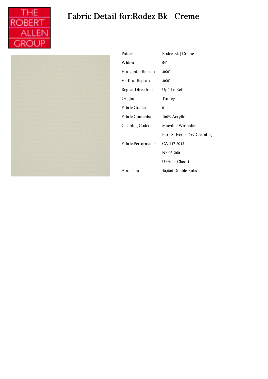 Robert Allen RALF1972 Specifications - ManualMachine.com