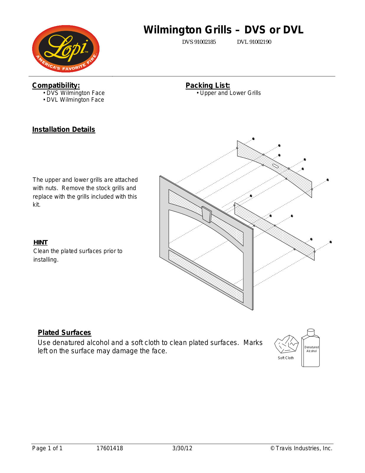 Lopi DVL 91002190 User Manual