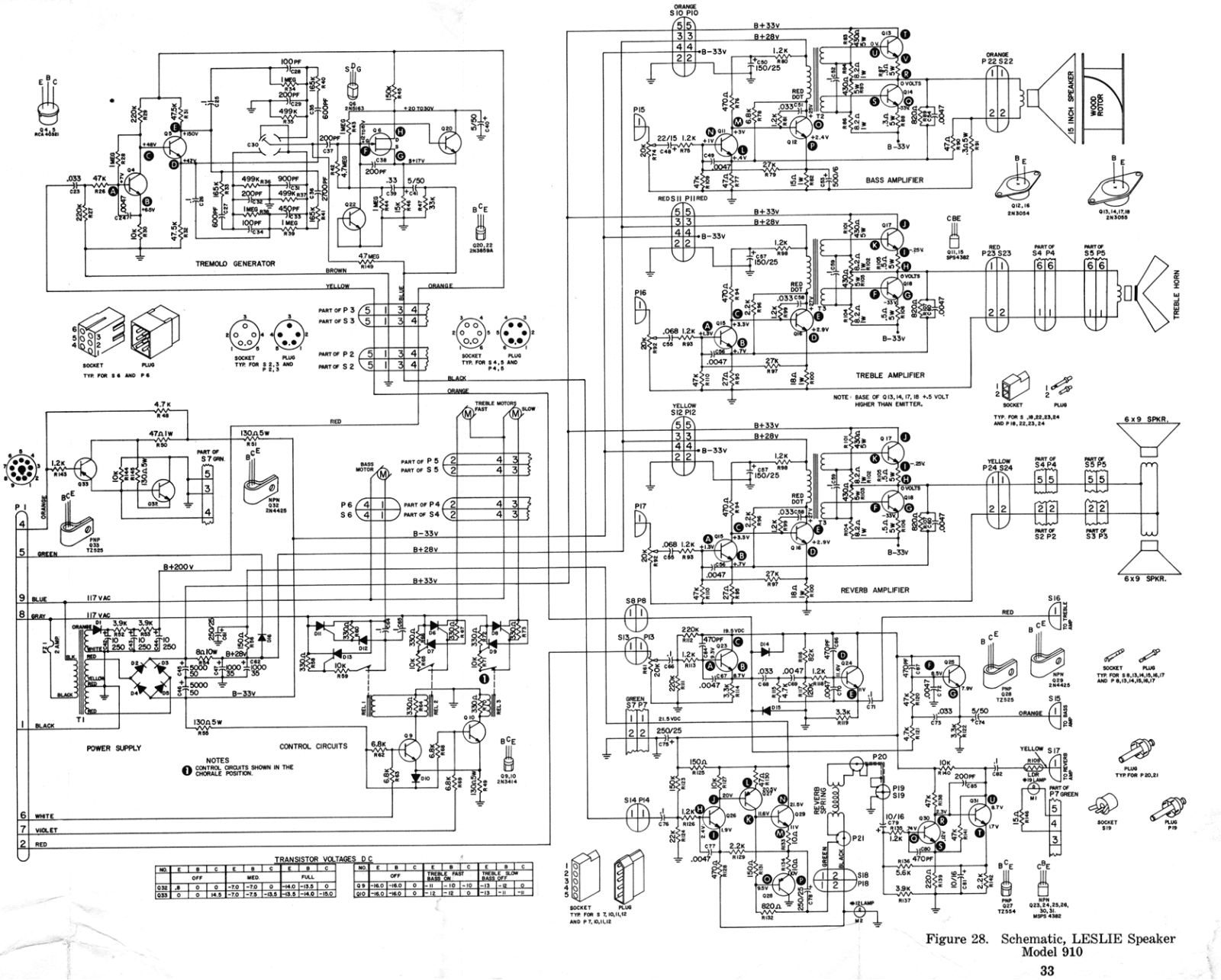 Leslie 910 schematic