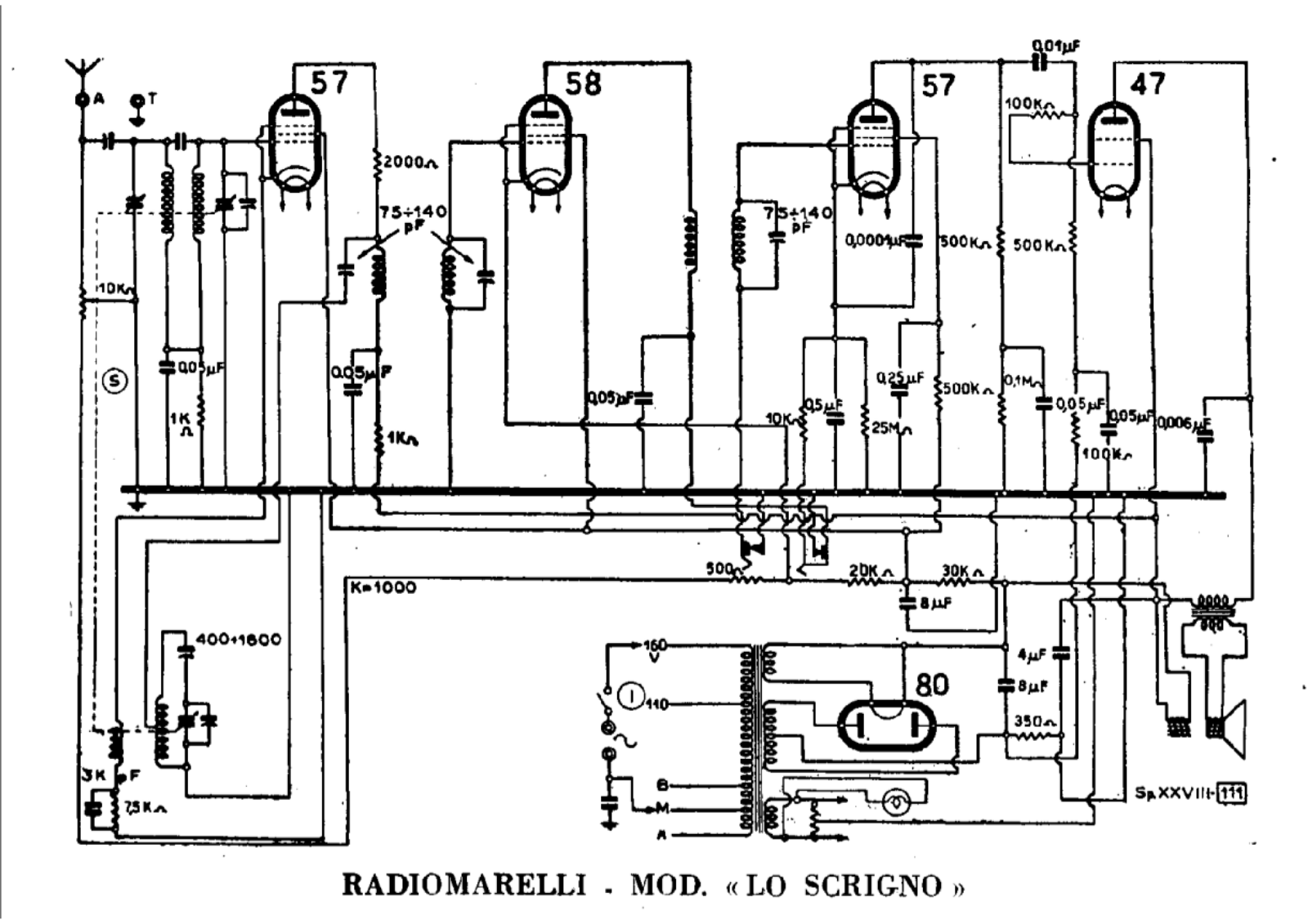 Radiomarelli scrigno schematic