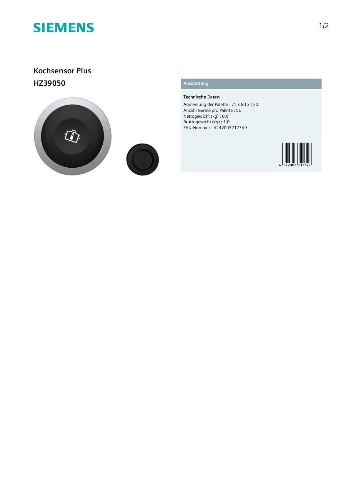 Siemens HZ39050 User Manual