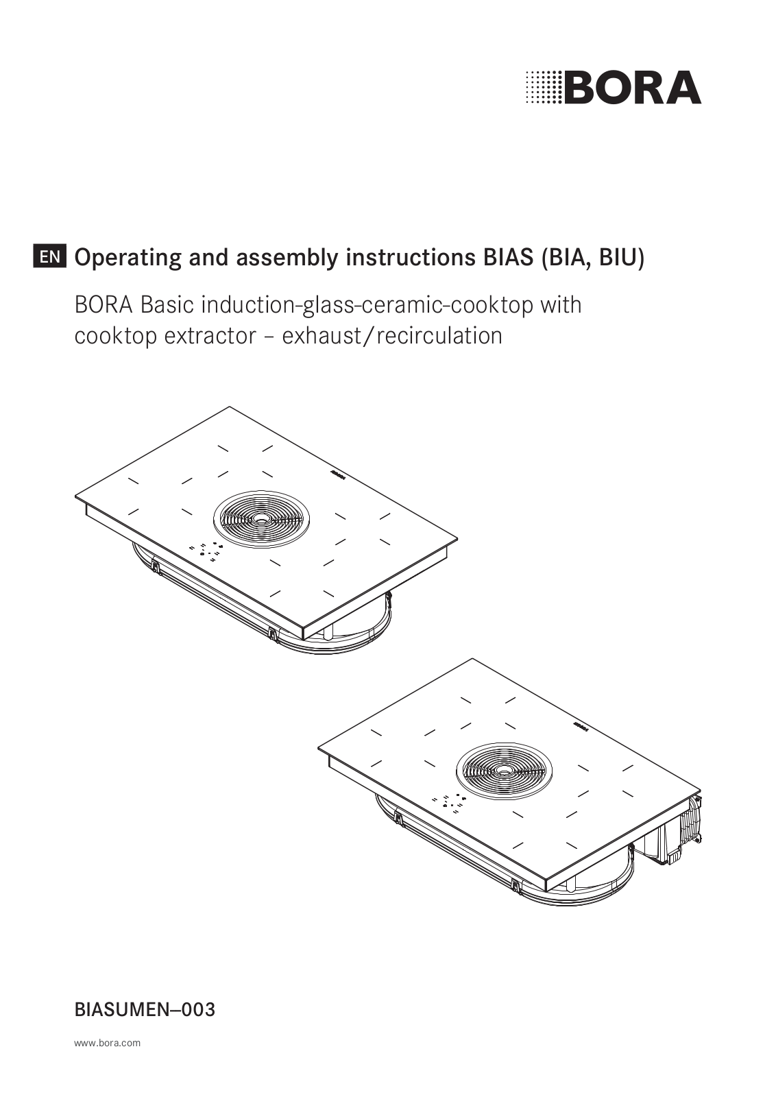 Bora BIA, BIU User Manual - ManualMachine.com