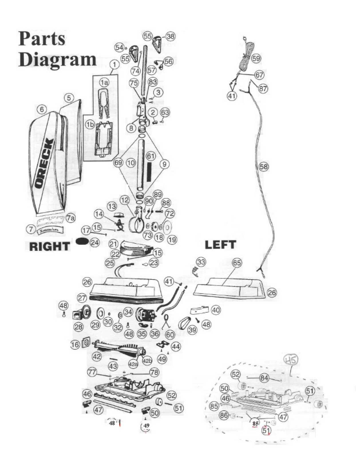 Oreck U4090h2b, U4090h2g, U4090h2t, U4090h2p Owner's Manual