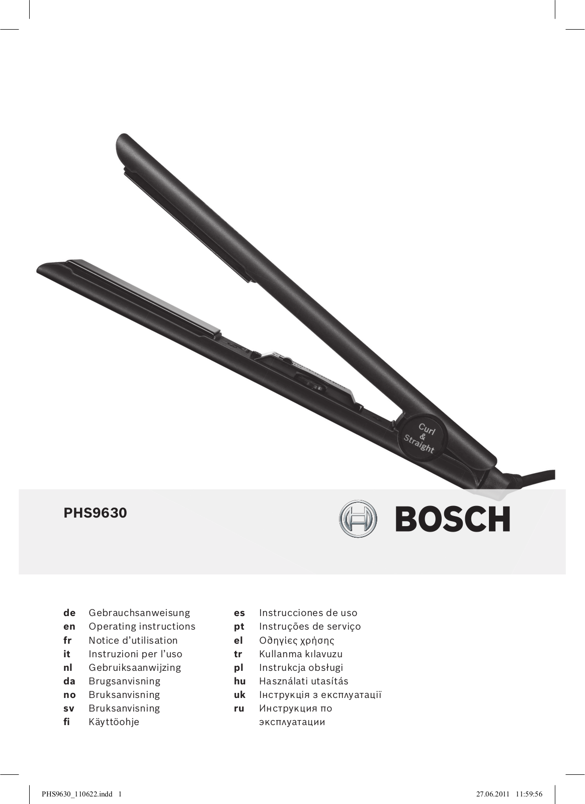 Bosch PHS 9630 User Manual