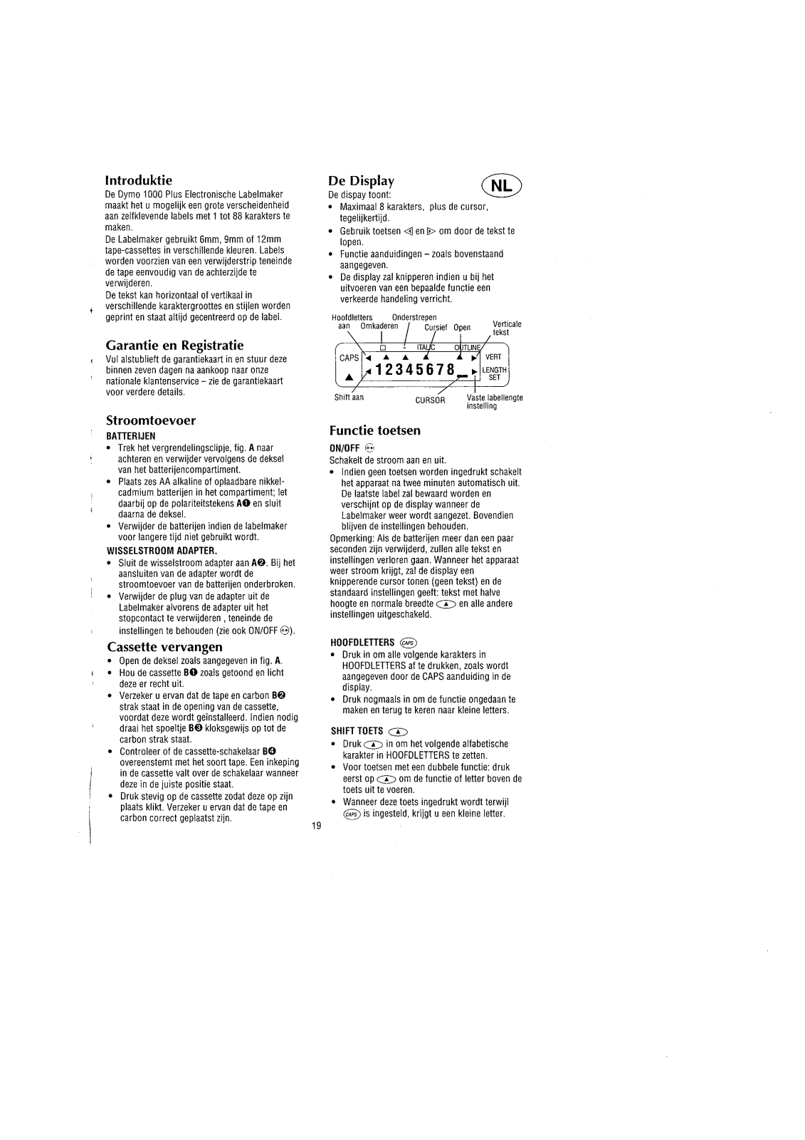 DYMO 1000Plus User's Manual