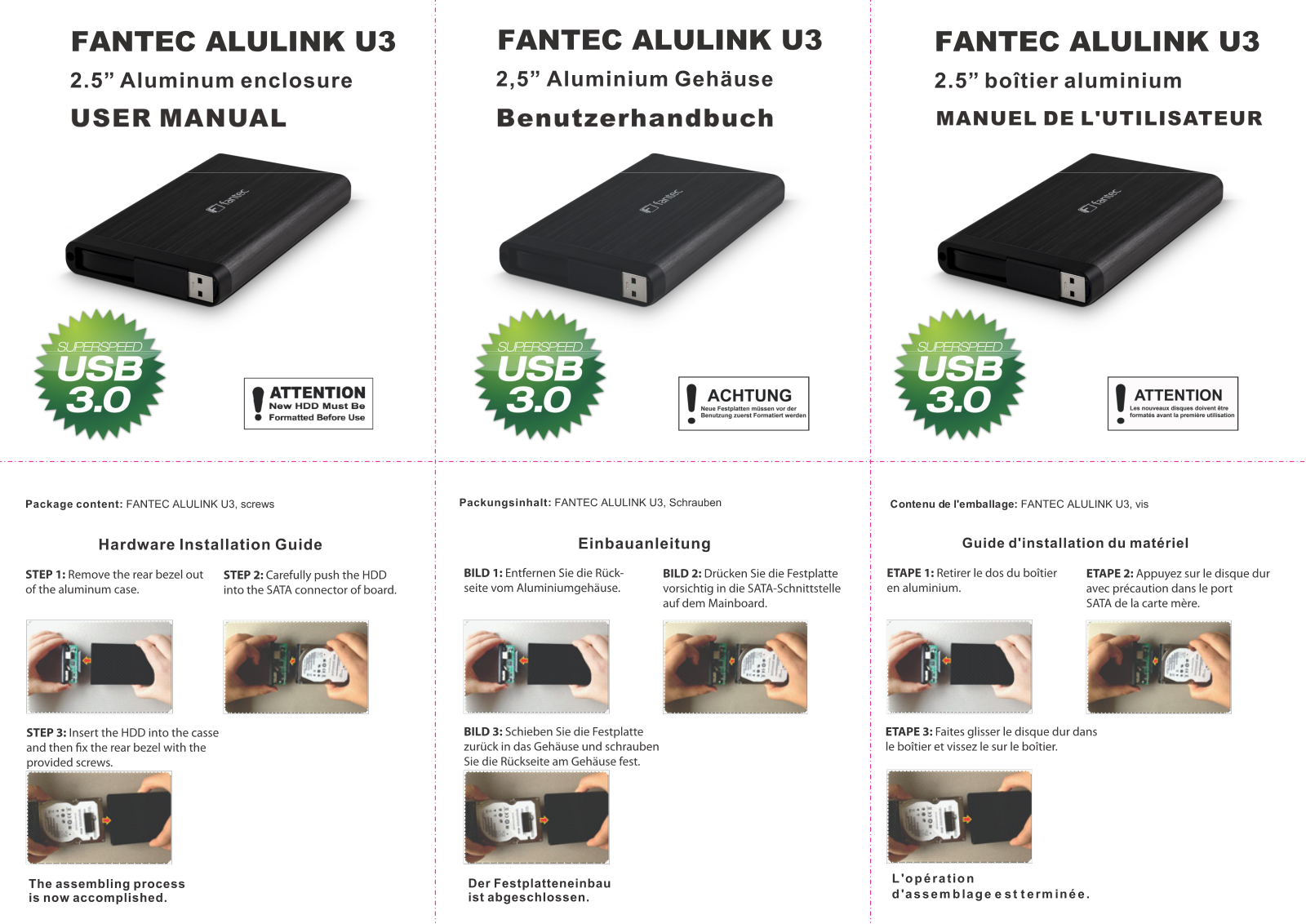 Fantec AluLink U3 User Manual