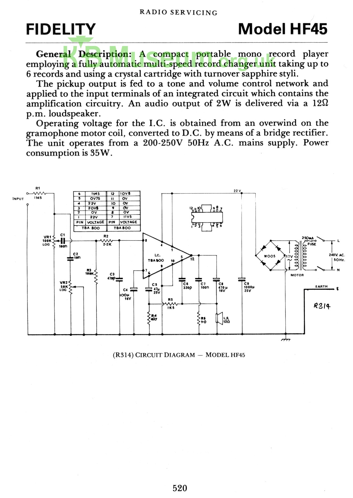 Other F FidelityRadio-HF45 Schematic - ManualMachine.com