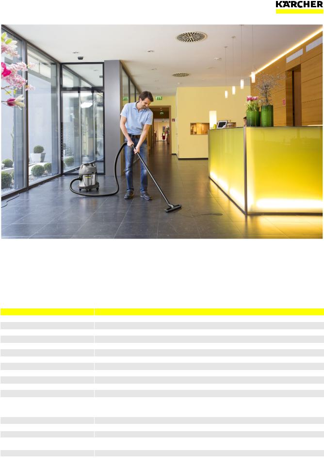 Karcher NT 20/1 Me Classic Brochure