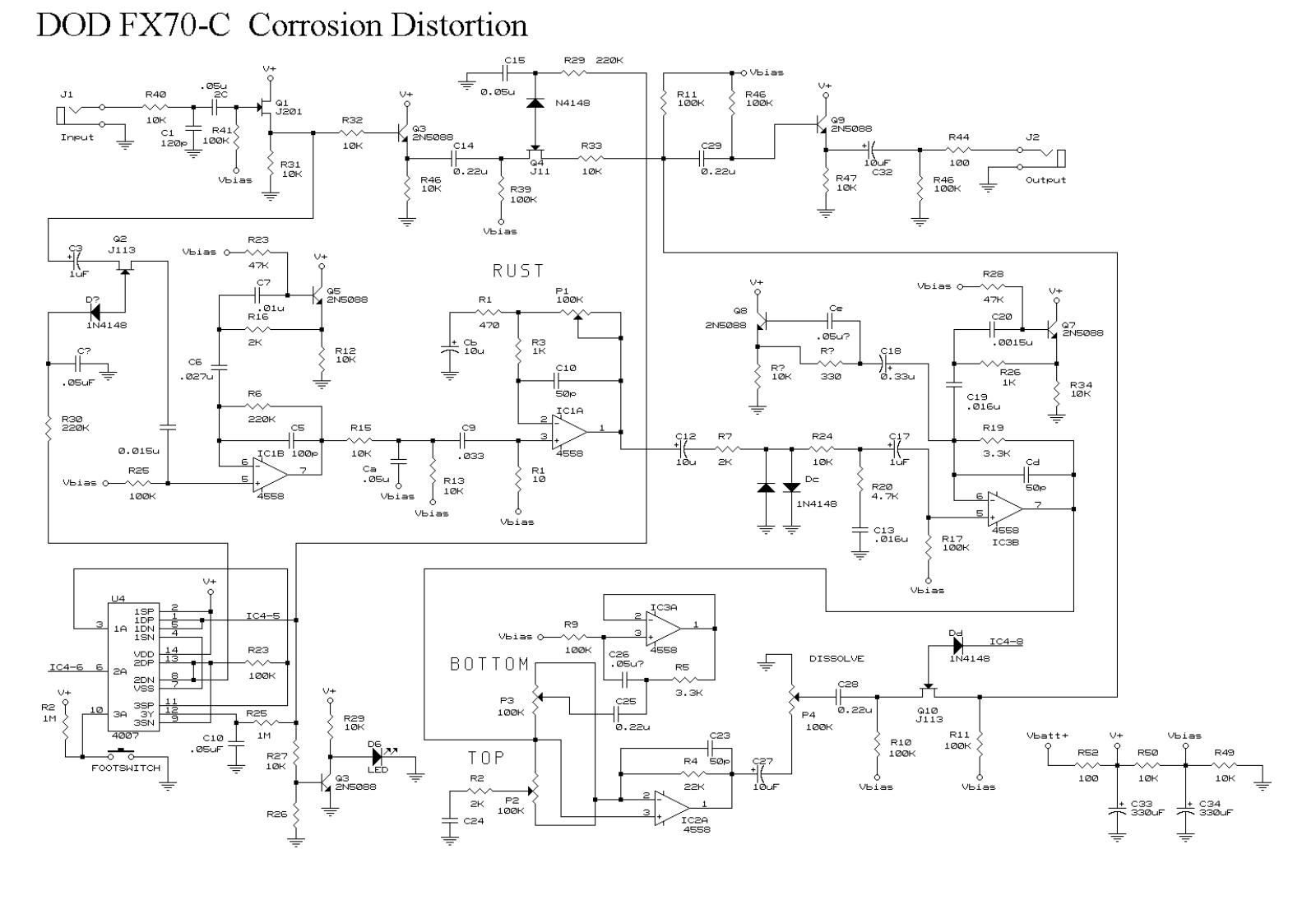 Dod fx70c schematic