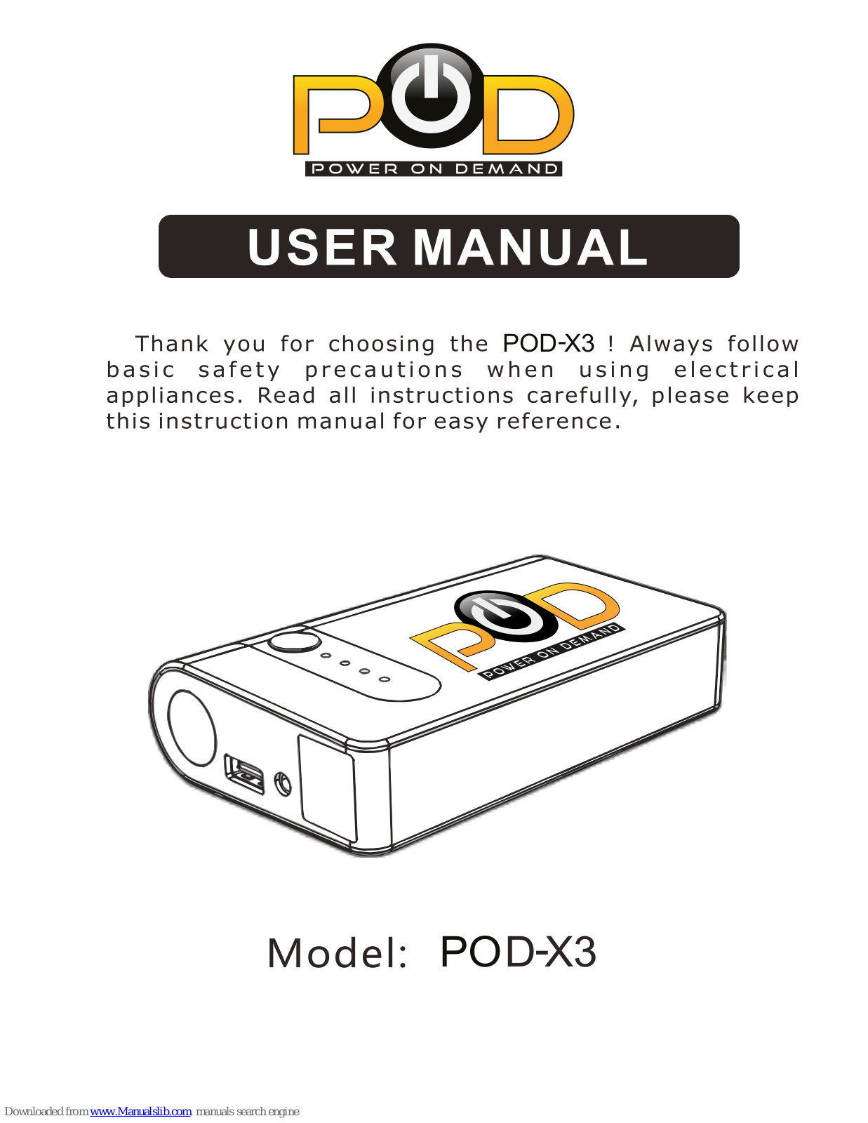 POD X3 User Manual - ManualMachine.com