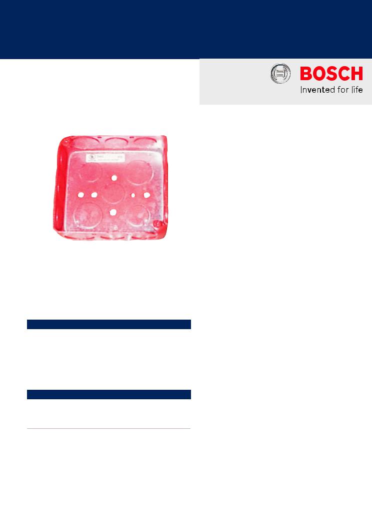 Bosch DBB-R Specsheet