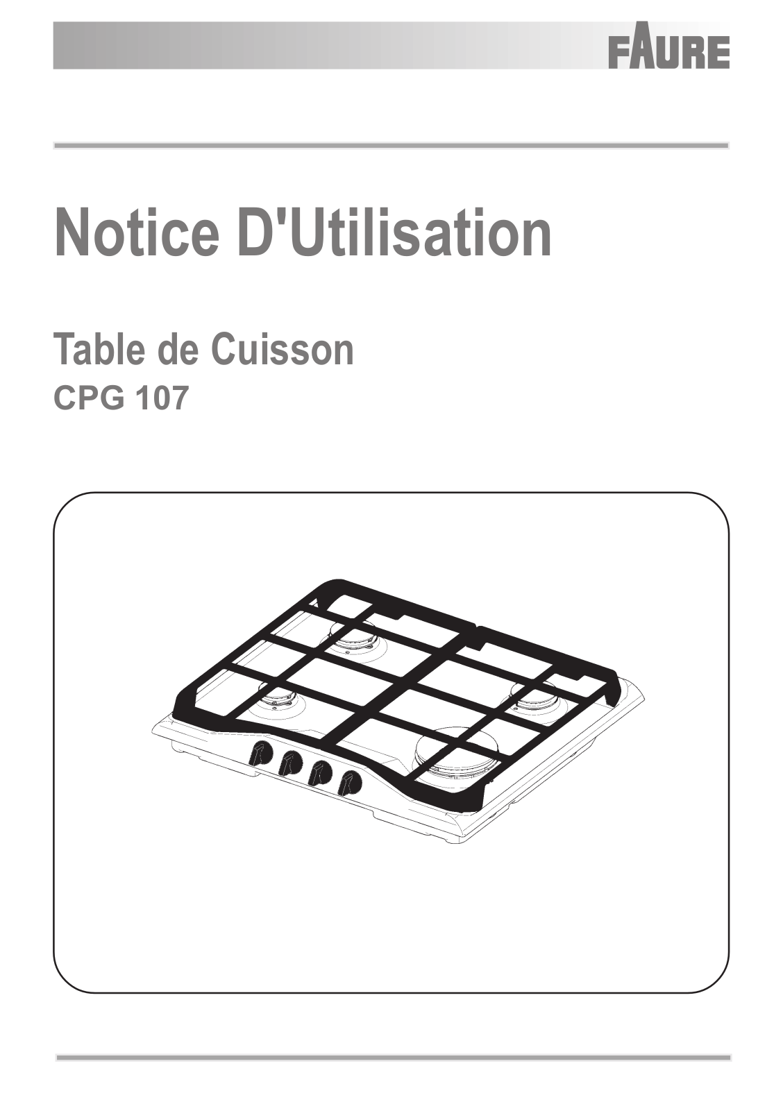 FAURE CPG107X User Manual