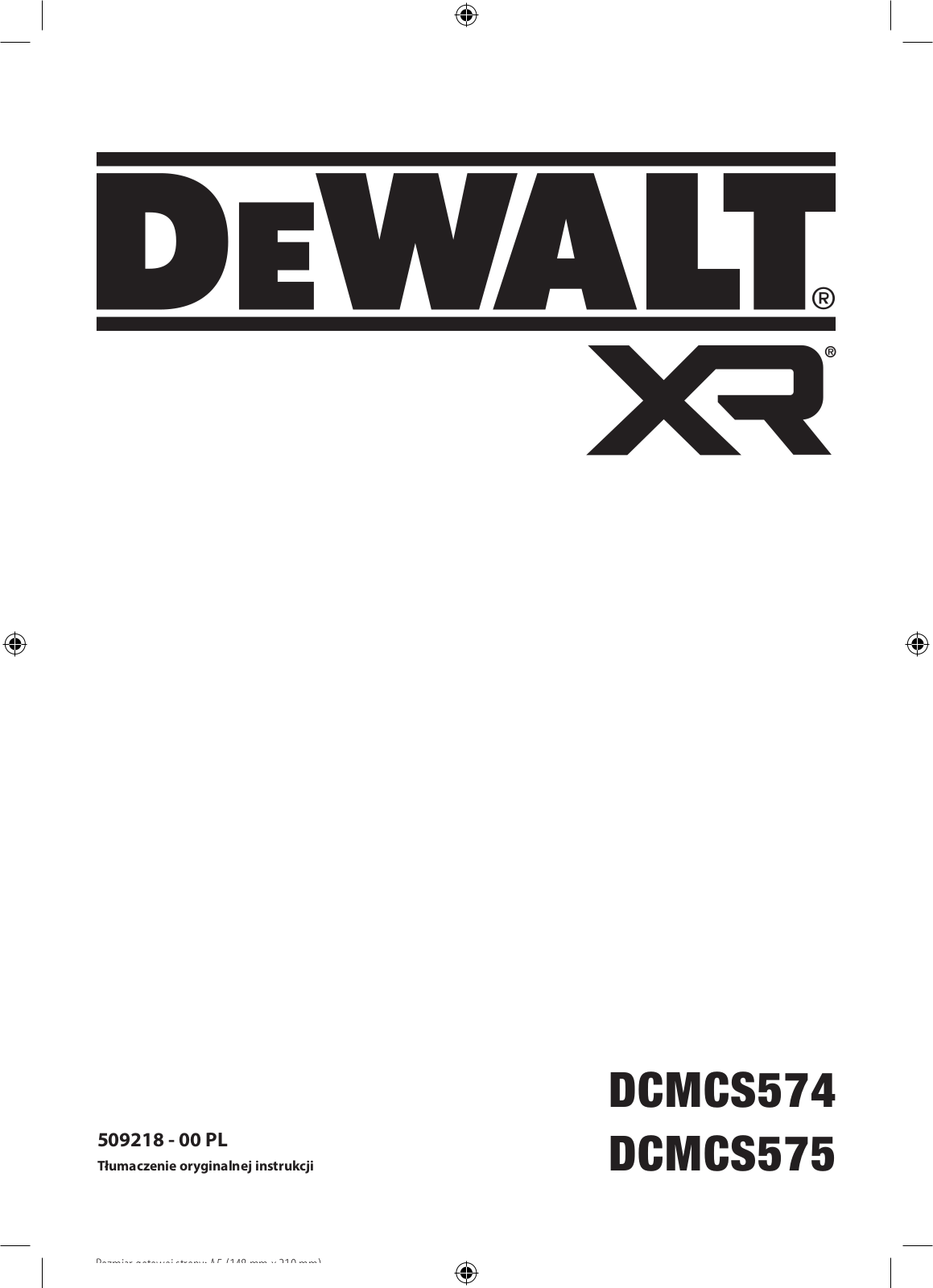 DEWALT DCMCS575, DCMCS574 User guide - ManualMachine.com