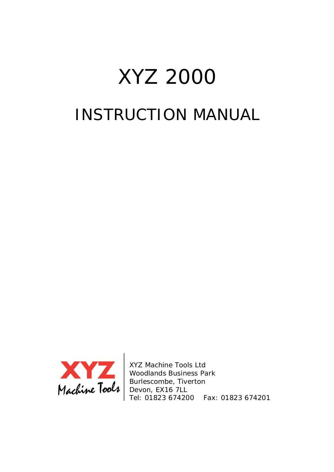 king rich XYZ 2000 Instruction Manual