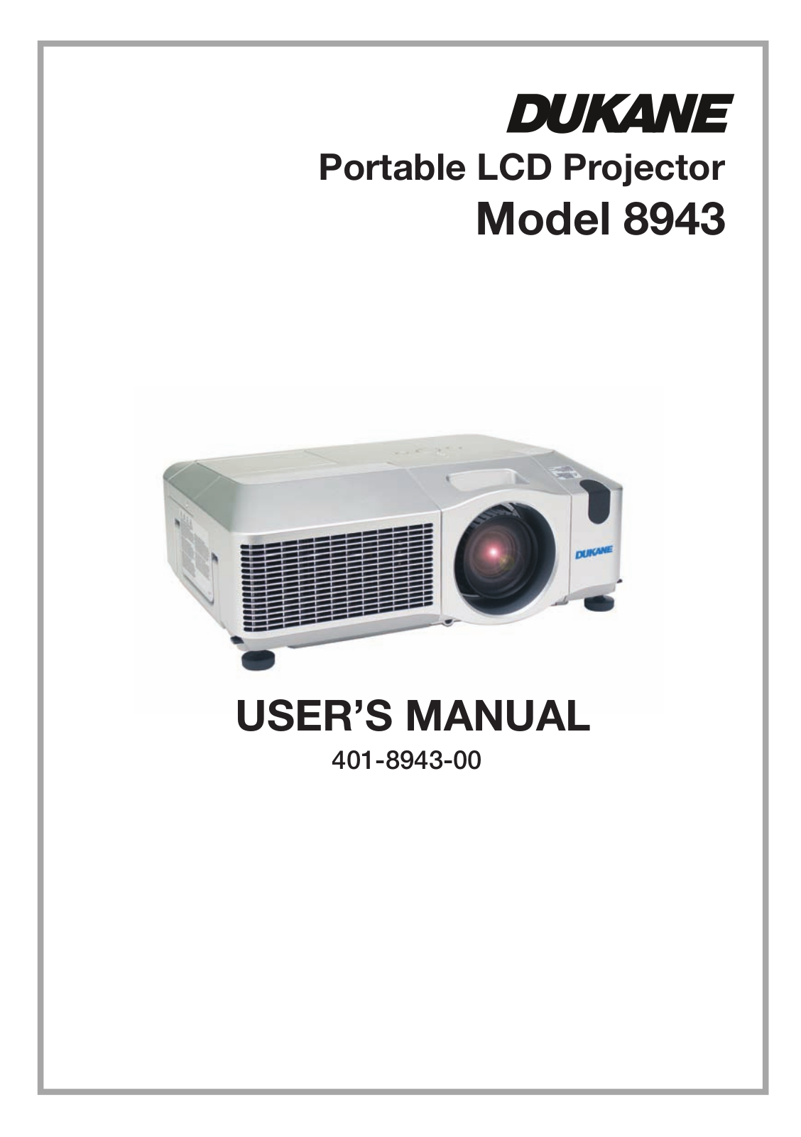 Dukane 8943 User Manual