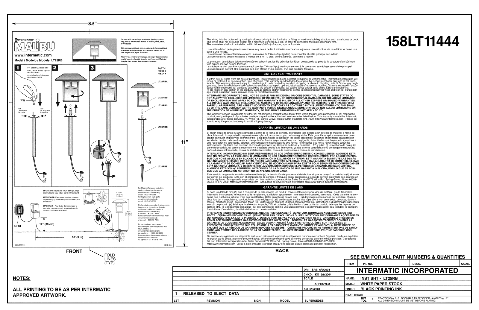 Intermatic LT25RB User Manual