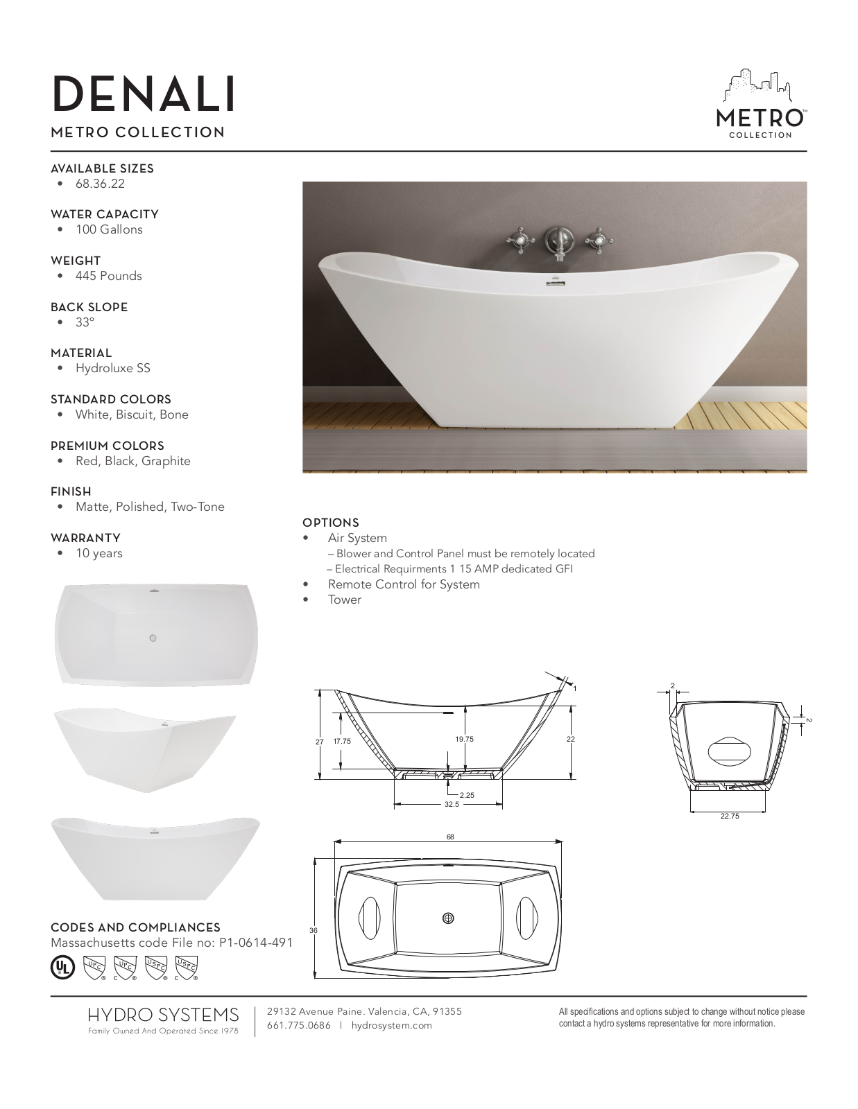 Hydro Systems HYDR2339 Specifications - ManualMachine.com