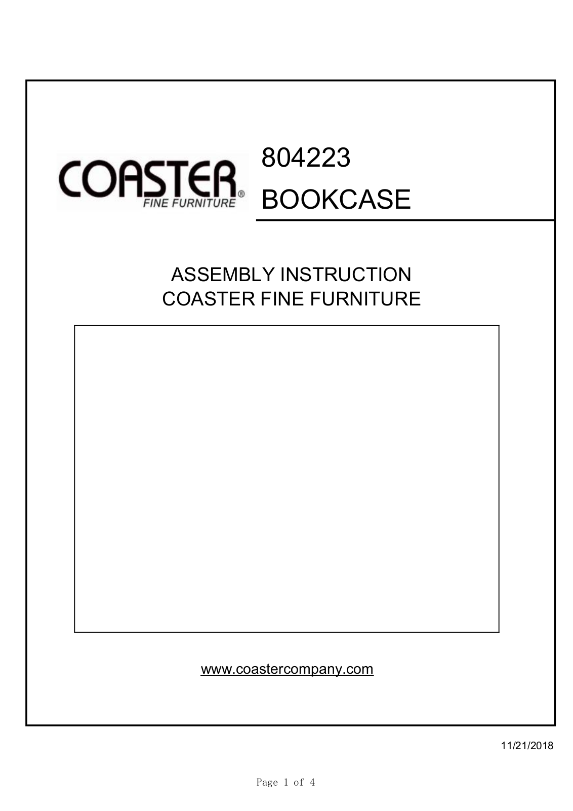 Coaster 804223 Assembly Guide